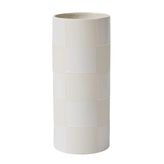 Checkerboard Vase, 5"x 12"