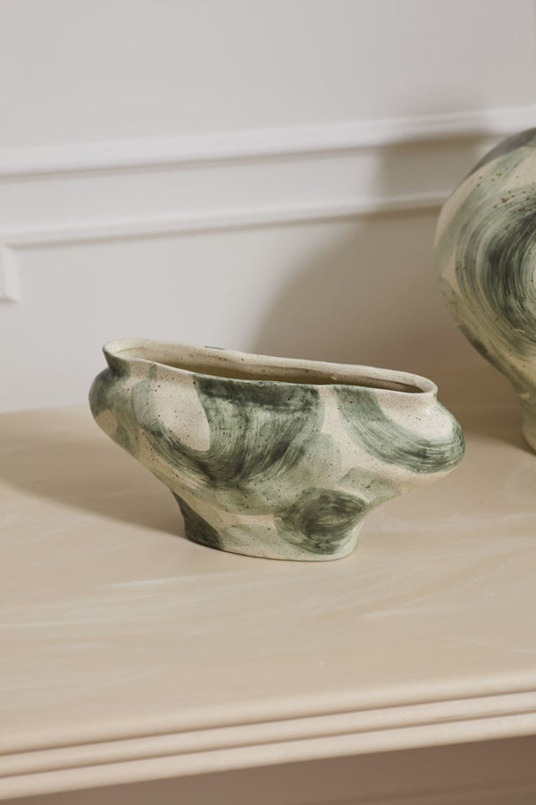 Thallow Vase - Green, 6.25"H