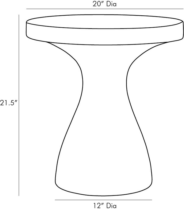 Serafina End Table, Verde