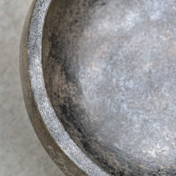 Brixton Bowl, Aged Black, 14"W X 7"H X 14"D
