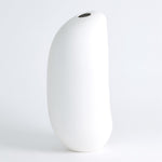 River Stone Vase, Matte White, Large