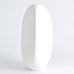 River Stone Vase, Matte White, Large