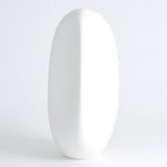 River Stone Vase, Matte White, Large