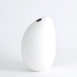 River Stone Vase, Matte White, Small