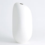 River Stone Vase, Matte White, Large