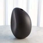 River Stone Vase, Black, Small