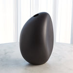 River Stone Vase, Black, Small