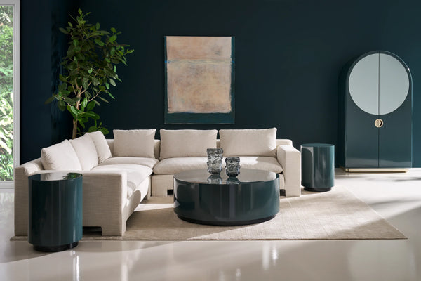 Cocktail Couture Round End Table, Apatite, 18" Dia x 24"H