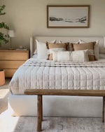 European Linen Box Quilt Collection, Sand