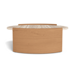 Catalina Coffee Table, Teak Natural/Travertine Cream