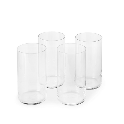 Clear Tall Glasses, Set of 4