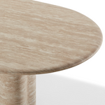 Porto Pill Dining Table 108", Travertine Natural