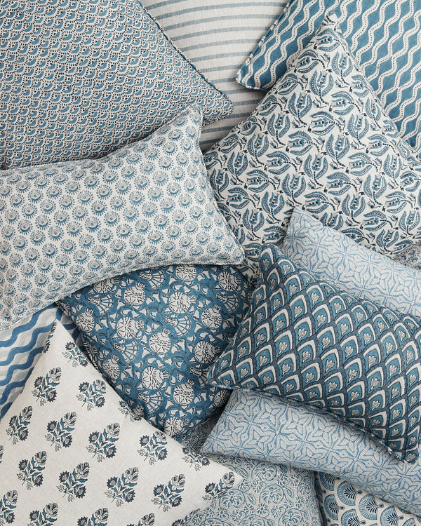 Kythira Mineral Linen Cushion, 22" x 22"