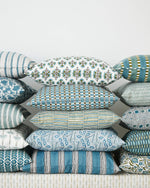 Kos Lagoon Linen Cushion, 20" x 20"