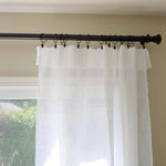 Metal Curtain Rings with Clips, Black, 20 Pack