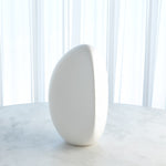 River Stone Vase, Matte White, Small