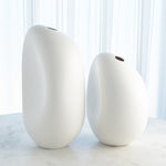 River Stone Vase, Matte White, Large