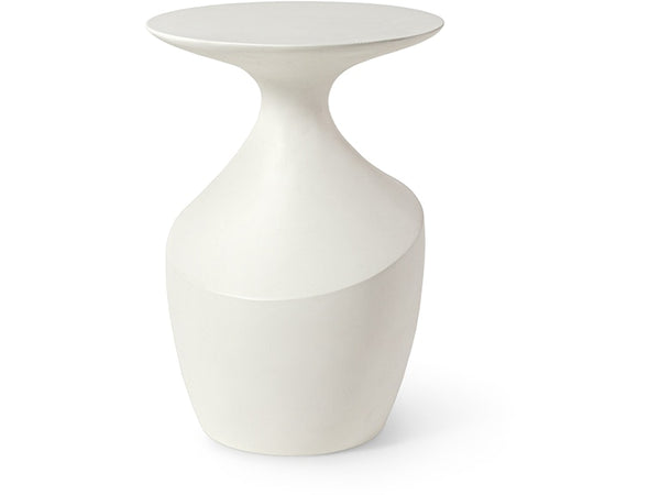 Chelsea Outdoor Side Table, Tall, White, 16"Dia x 23.25"H