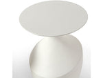 Chelsea Outdoor Side Table, Tall, White, 16"Dia x 23.25"H