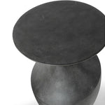 Chelsea Outdoor Side Table, Tall, Charcoal, 16"Dia x 23.25"H