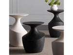 Chelsea Outdoor Side Table, Tall, Charcoal, 16"Dia x 23.25"H