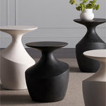 Chelsea Outdoor Side Table, Tall, Charcoal, 16"Dia x 23.25"H