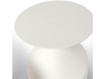 Chelsea Outdoor Side Table, Short, White, 15"Dia x 19.25"H