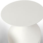 Chelsea Outdoor Side Table, Short, White, 15" x 19.25"