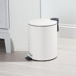Round Step Can Slim Lid 5L, Matte White