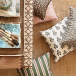 Buzios Rosewood Linen Cushion, 20" x 20"