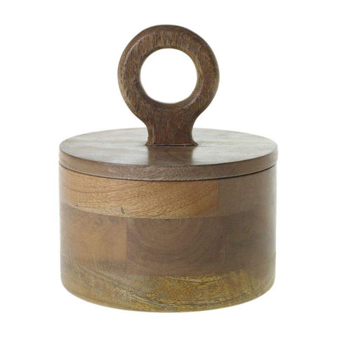 Mango Wood Canister 6"x 7.5"