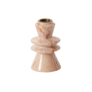 Cairo Candleholder, Natural Stone, 4.25"