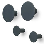 Wall Hooks, Set of 4, Gunmetal