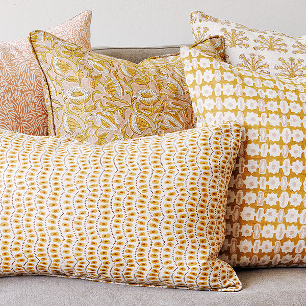 Amulet Spice Linen Cushion, 14" x 22"