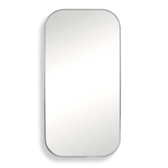 Taft Mirror - Polished Nickel, 21"W x 41"H x 1"D