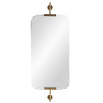 Madden Mirror, Antique Brass, 18.5" X 36.5"