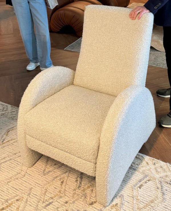 Zephyr Manual Recliner Chair, Juno Oat Performance Fabric