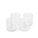 Clear Short Glasses, Set of 4