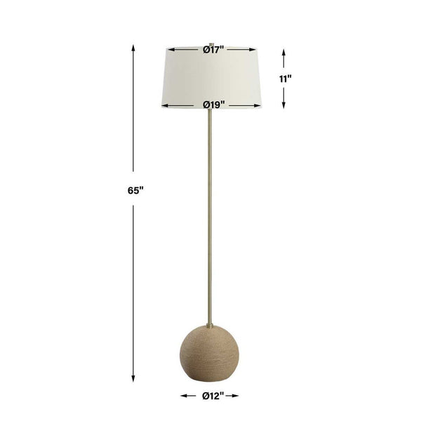 Captiva Floor Lamp, Brass, 65"H