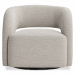 Chloe Fabric Swivel Chair - White/Cream Chenille