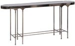 Calliope Console, Polished Cocoa Metal / Bronze Glass, 62"W x 14"D x 30"H