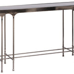 Calliope Console, Polished Cocoa Metal / Bronze Glass, 62"W x 14"D x 30"H