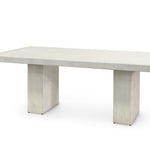 Delano Outdoor Rectangle Dining Table, White, 83.75"L x 41.75"W