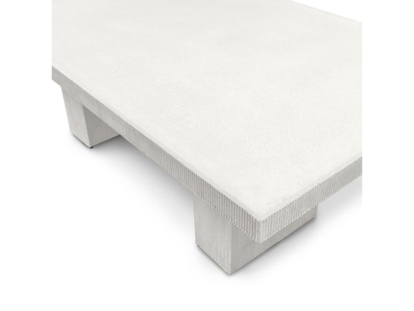Delano Outdoor Rectangle Dining Table, White, 83.75"L x 41.75"W