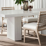 Delano Outdoor Rectangle Dining Table, White, 83.75"L x 41.75"W