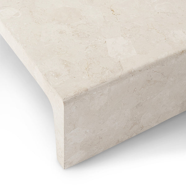 Abbott Stone and Rope Wrapped Nested Coffee Table, 66"L X 41.75"W X 18.25"H