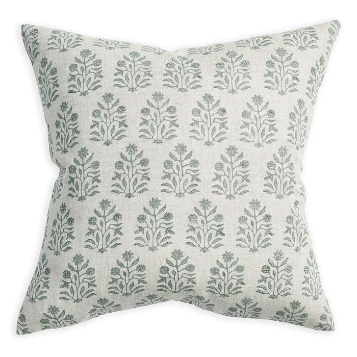 Amer Celadon Linen Cushion, 20" x 20"