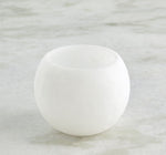 Alabaster Ball Bowl, White