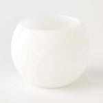 Alabaster Ball Bowl, White