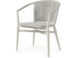 Nina Outdoor Stackable Arm Chair, Stone